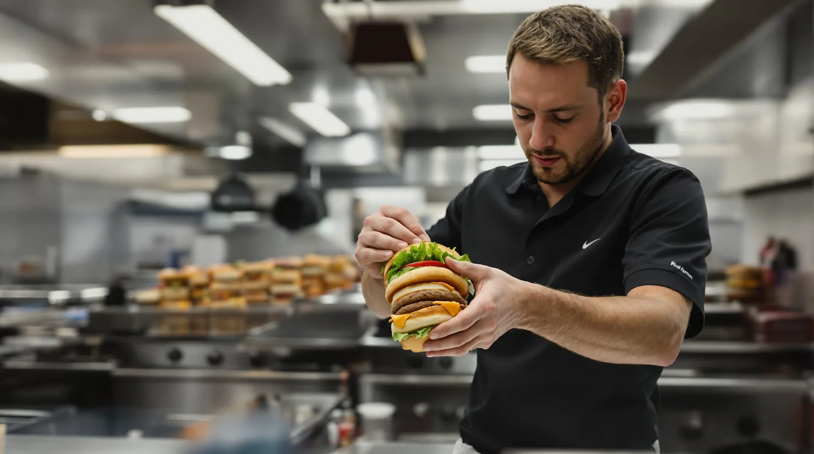 Fast food worker in Australia
