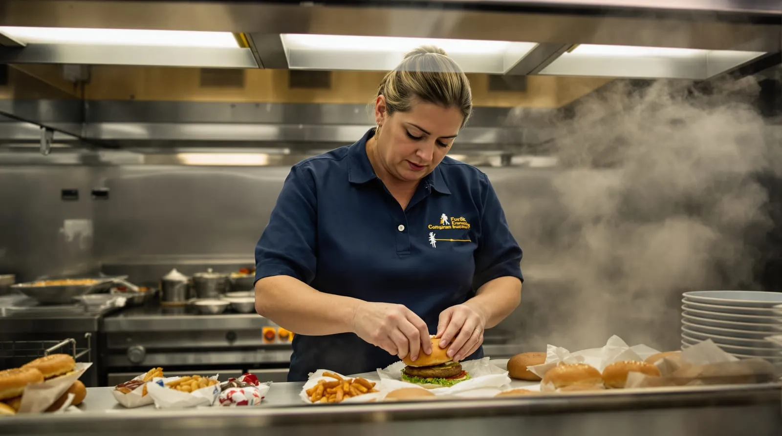Fast food worker in New Zealand